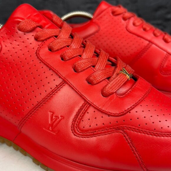 Louis Vuitton X Supreme Run Away Sneakers Red Leather 8 LV or 9 US or 42 EUR - Picture 7 of 16